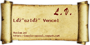 László Vencel névjegykártya