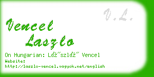 vencel laszlo business card